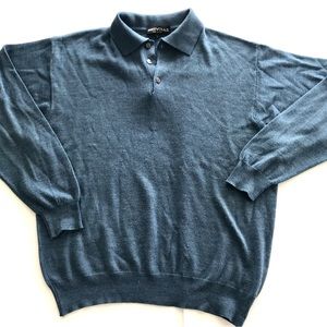 Men’s polo golf sweater Roevelle size XL 60% merino wool 40%acrylic
